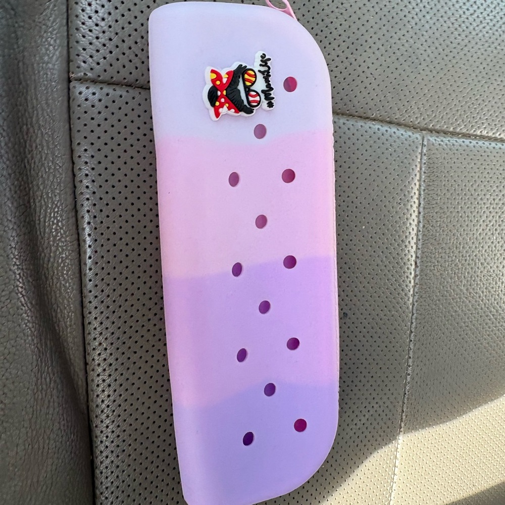 Purple Gradient Sunglasses Case or pencil bag croc charms not available